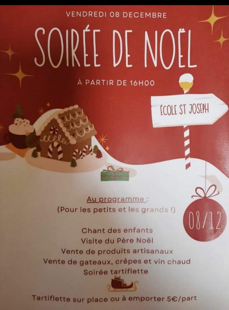 Lire la suite à propos de l’article Marché de Noël de l’APE St Joseph de Conlie le 8 décembre 2023