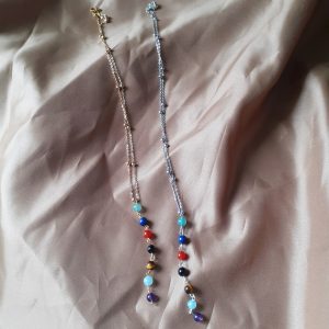 Collier 7 chakras pendentifs