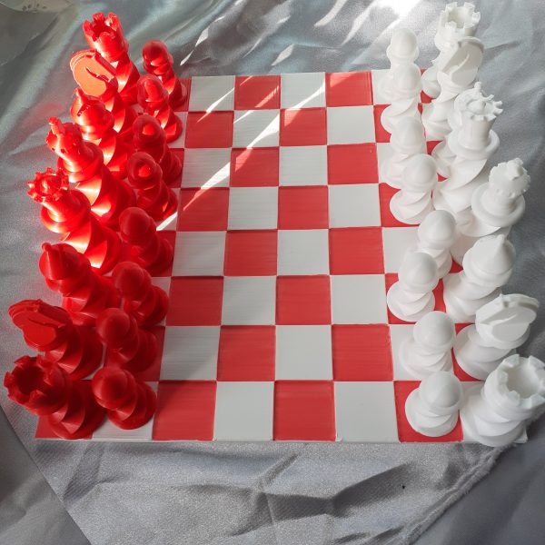 Echiquier 3D rouge et blanc - Image 6