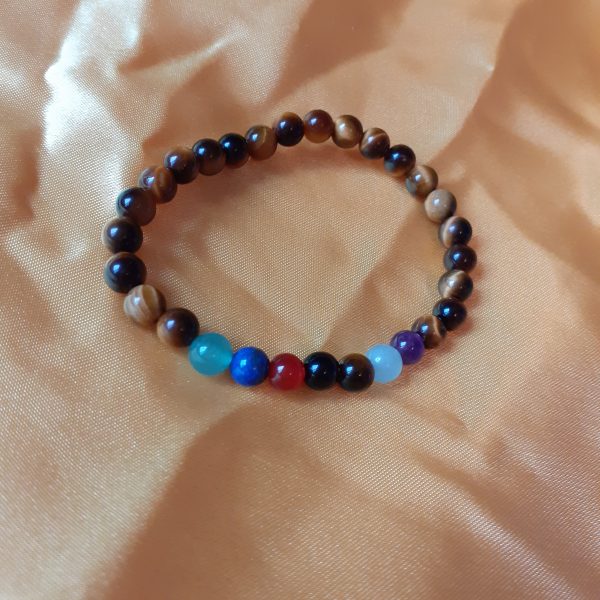 Bracelet 7 chakras oeil de tigre - Image 7