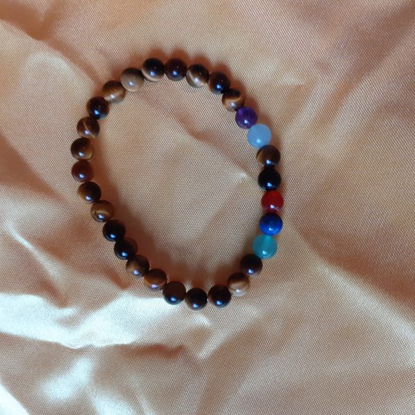 Bracelet 7 chakras oeil de tigre - Image 6
