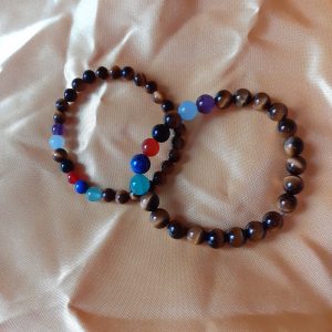Bracelet 7 chakras oeil de tigre