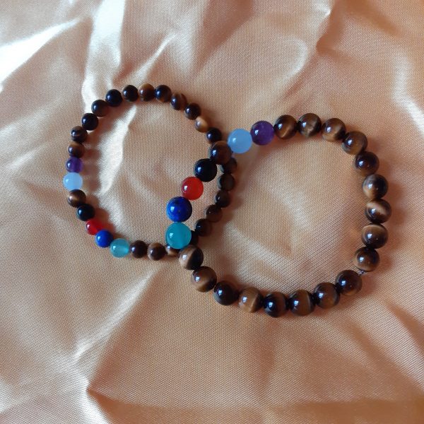 Bracelet 7 chakras oeil de tigre