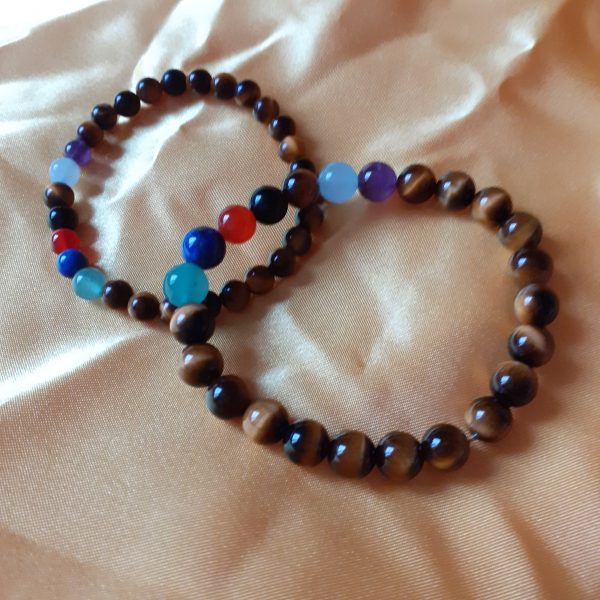 Bracelet 7 chakras oeil de tigre - Image 3