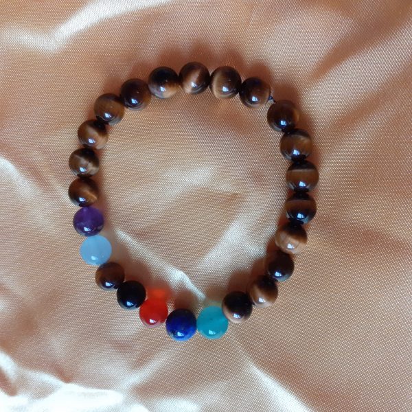Bracelet 7 chakras oeil de tigre - Image 4