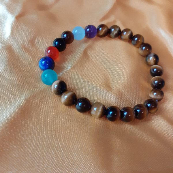 Bracelet 7 chakras oeil de tigre - Image 5