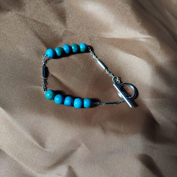Bracelet perle bleu - Image 3