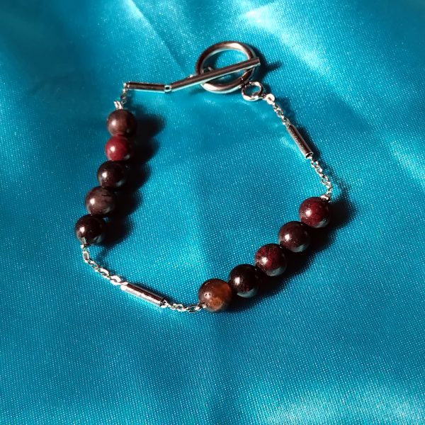 Bracelet perle marron foncé - Image 2