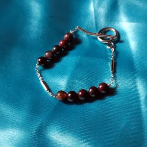 Bracelet perle marron foncé