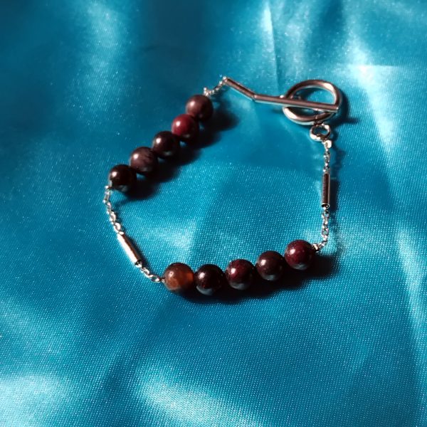 Bracelet perle marron foncé