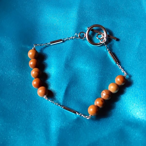Bracelet perle marron - Image 3