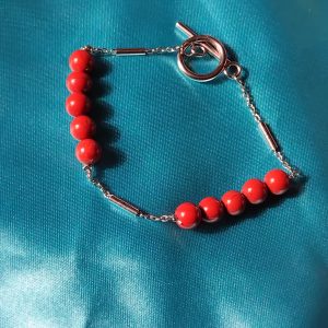 Bracelet perle rouge