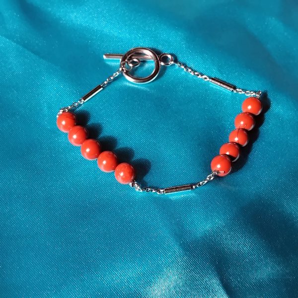 Bracelet perle rouge - Image 3