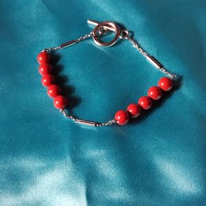Bracelet perle rouge